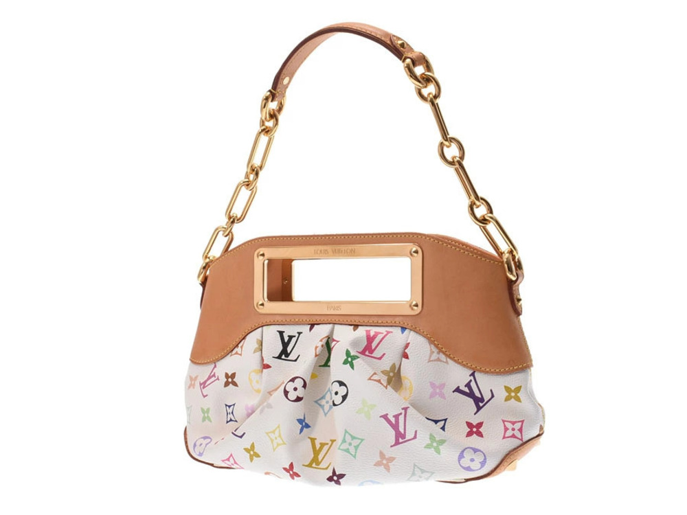 Louis Vuitton Judy White Multicolor Leather Bag White